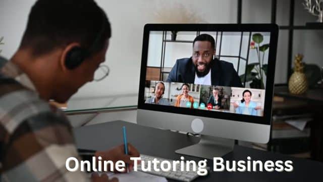 Online Tutoring Business : A boy attending class online